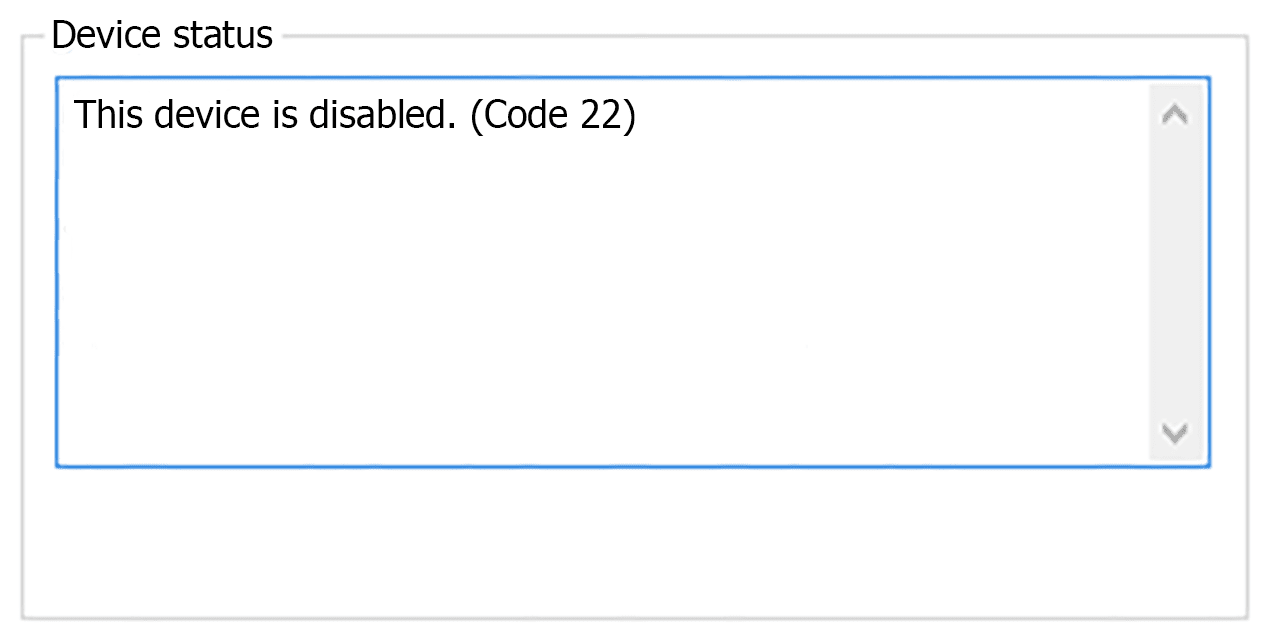 this device is disabled code 22 59a03da4d088c00011ee6572