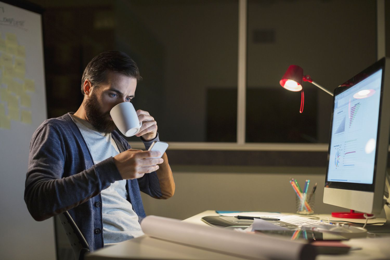 SIP Guy drinking and communicating Hero Images Getty 56a9d2303df78cf772aad03b