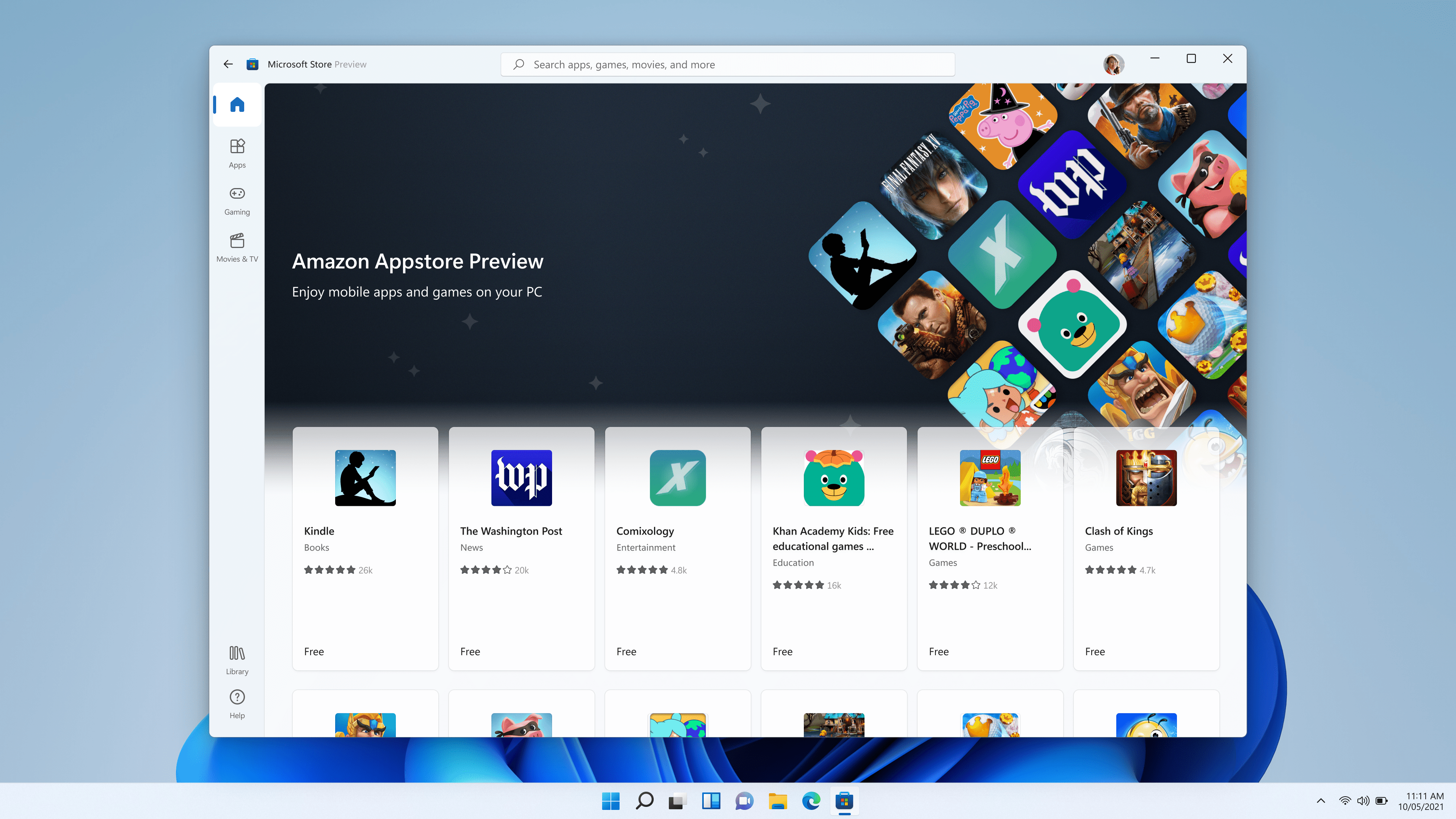 amazon app store offerings on windows 11 b8cd86a46c7346fa9f7762b69af58ffd