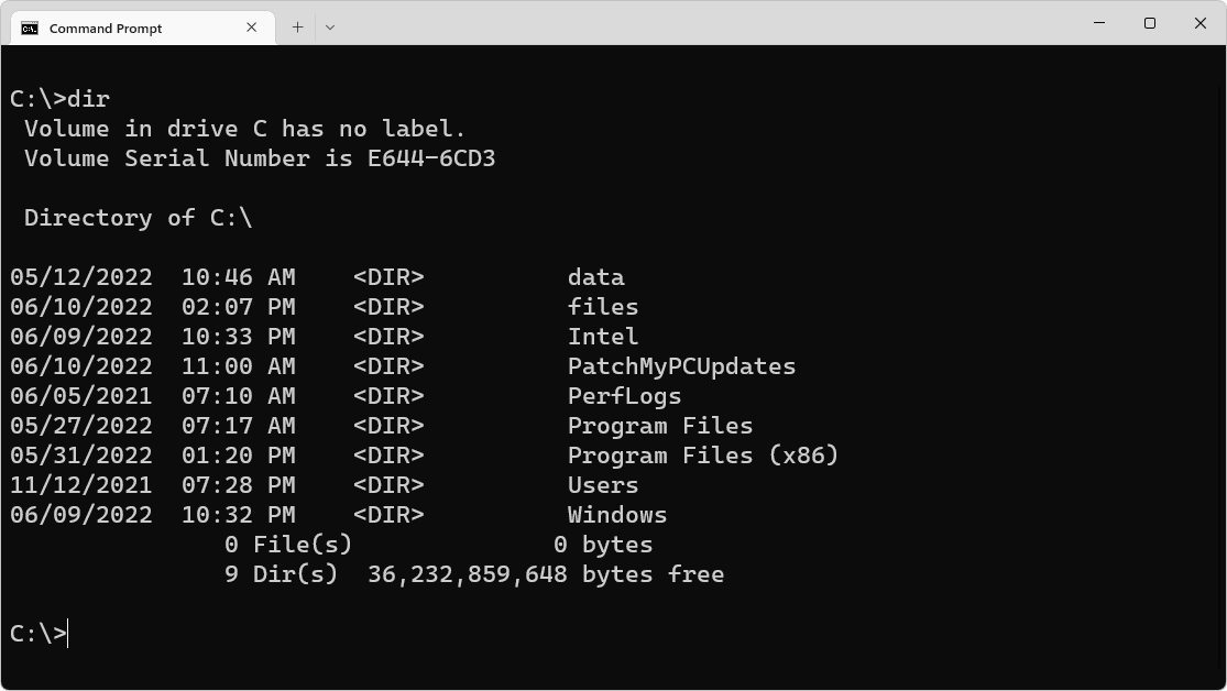 command prompt dir command e82b423d59df4918a907efc6dd69f8d9