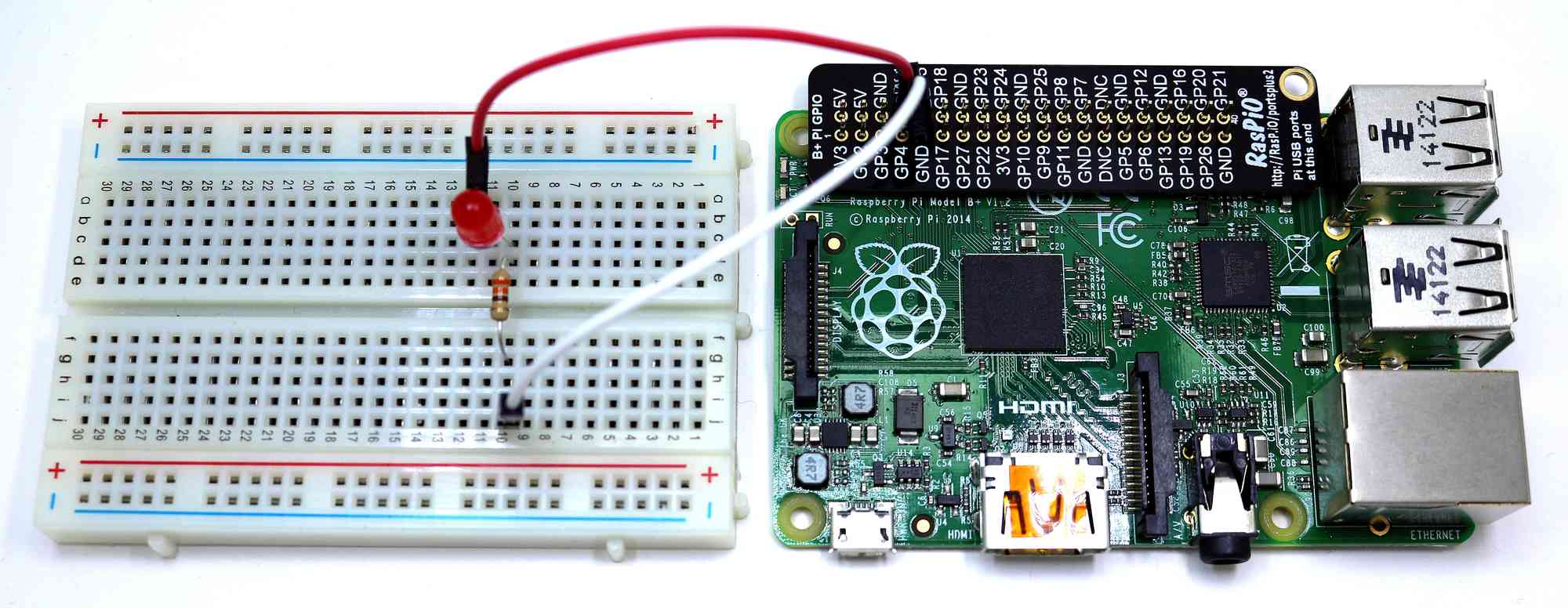 Raspberry Pi LED -projekti