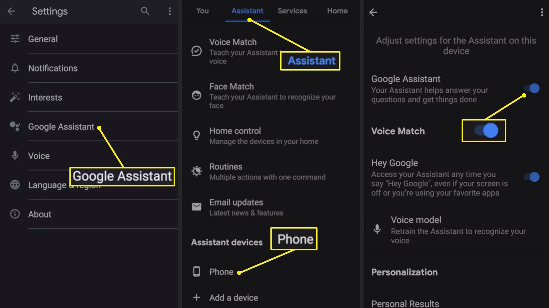 Ohjeet OK Googlen poistamiseksi käytöstä älypuhelimessa