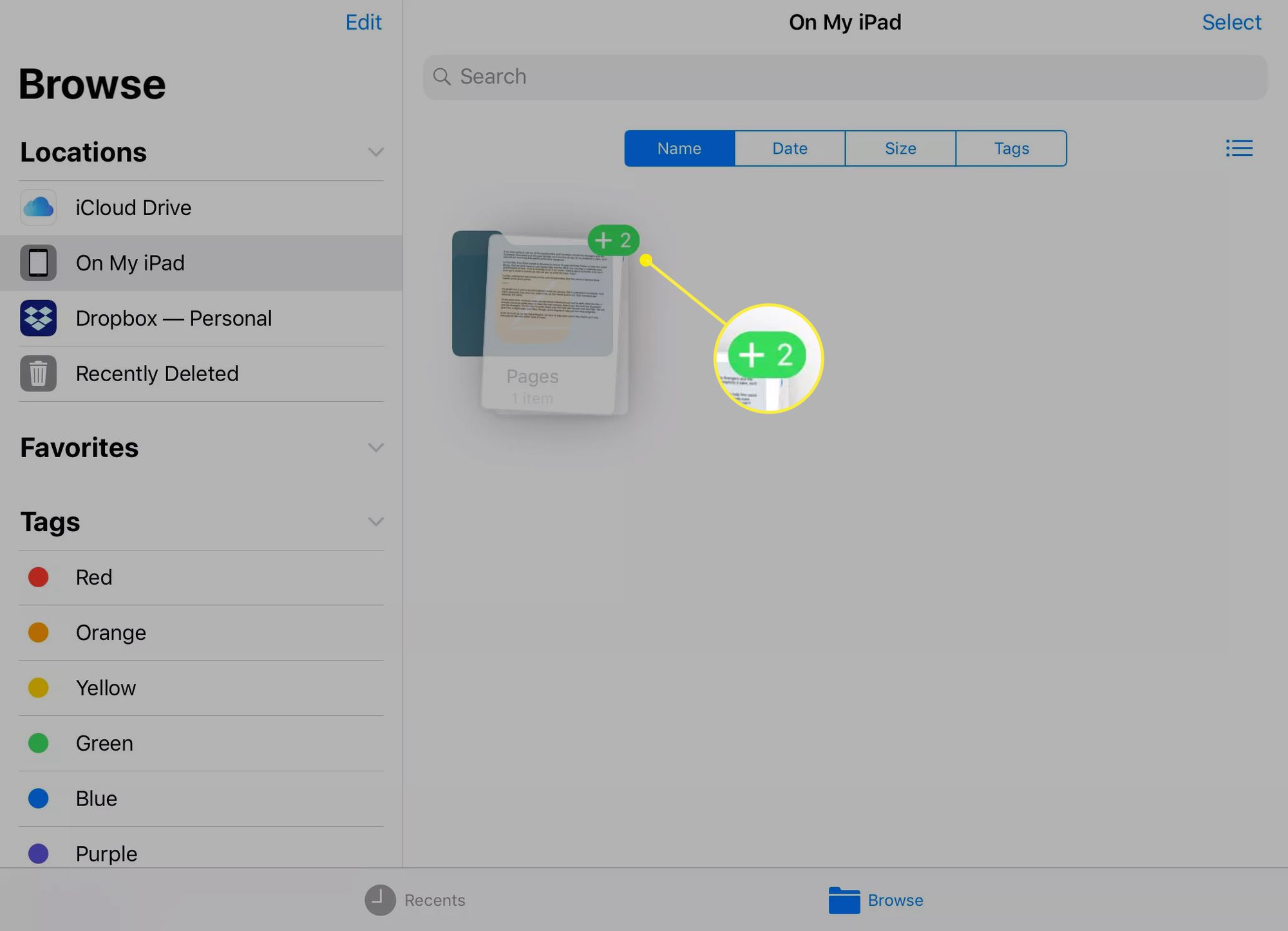 iPadOS- ja iOS Files -sovellus