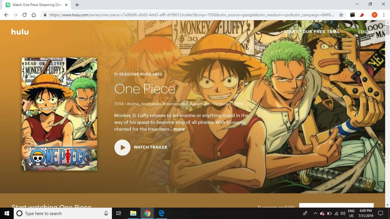 Katso One Piecen jaksot Hulussa.