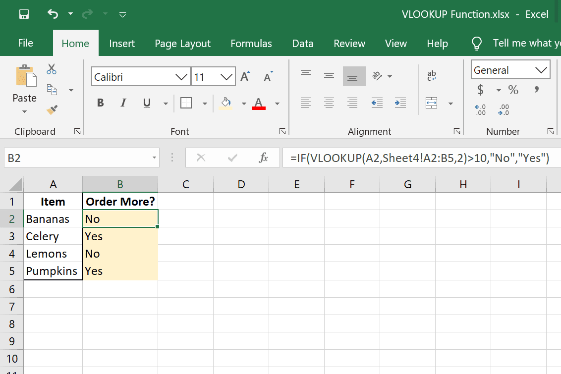 VLOOKUP- ja IF-esimerkit Excelissä