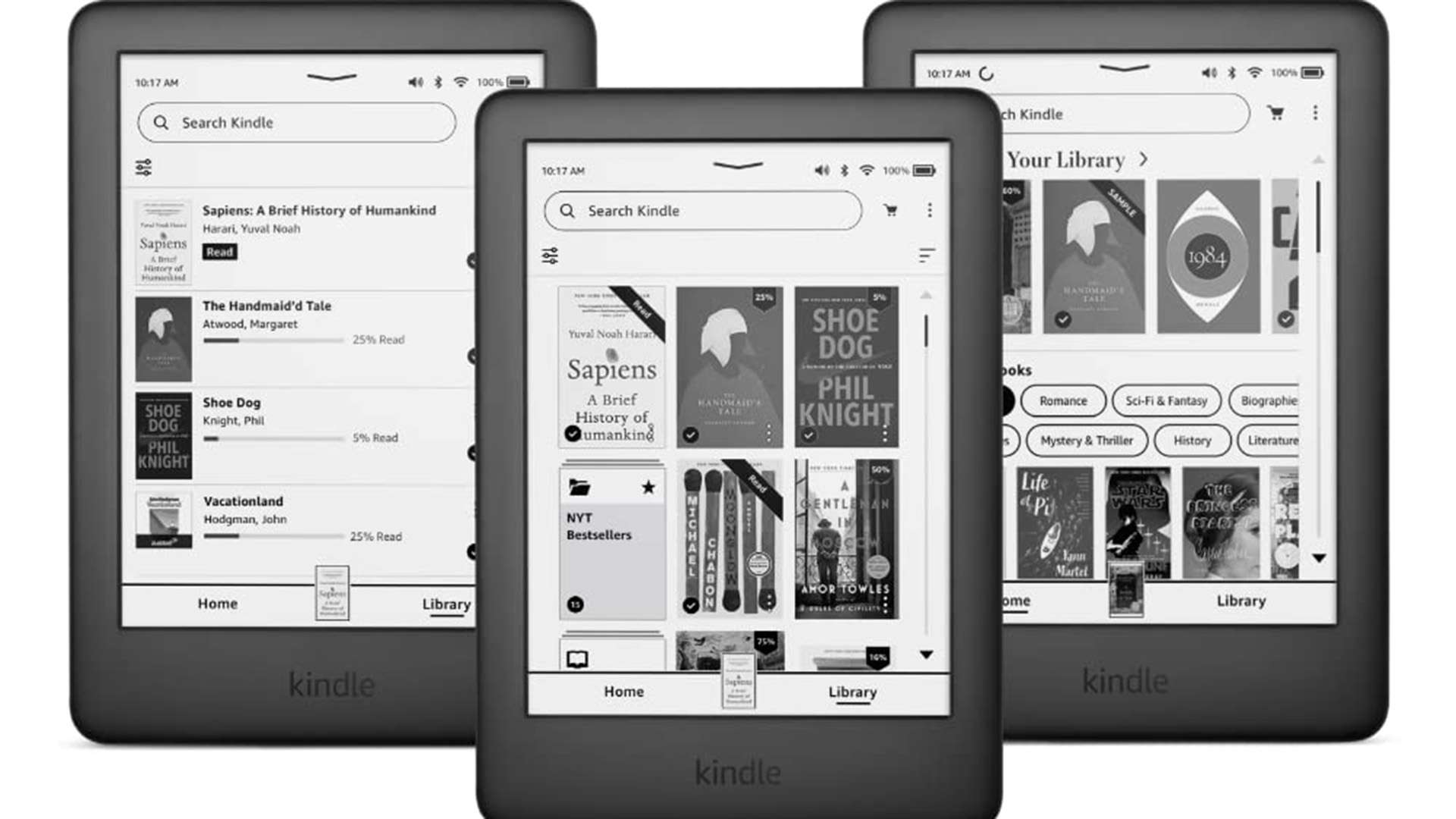 Kindle-lukijat uudella ohjelmistosuunnittelulla