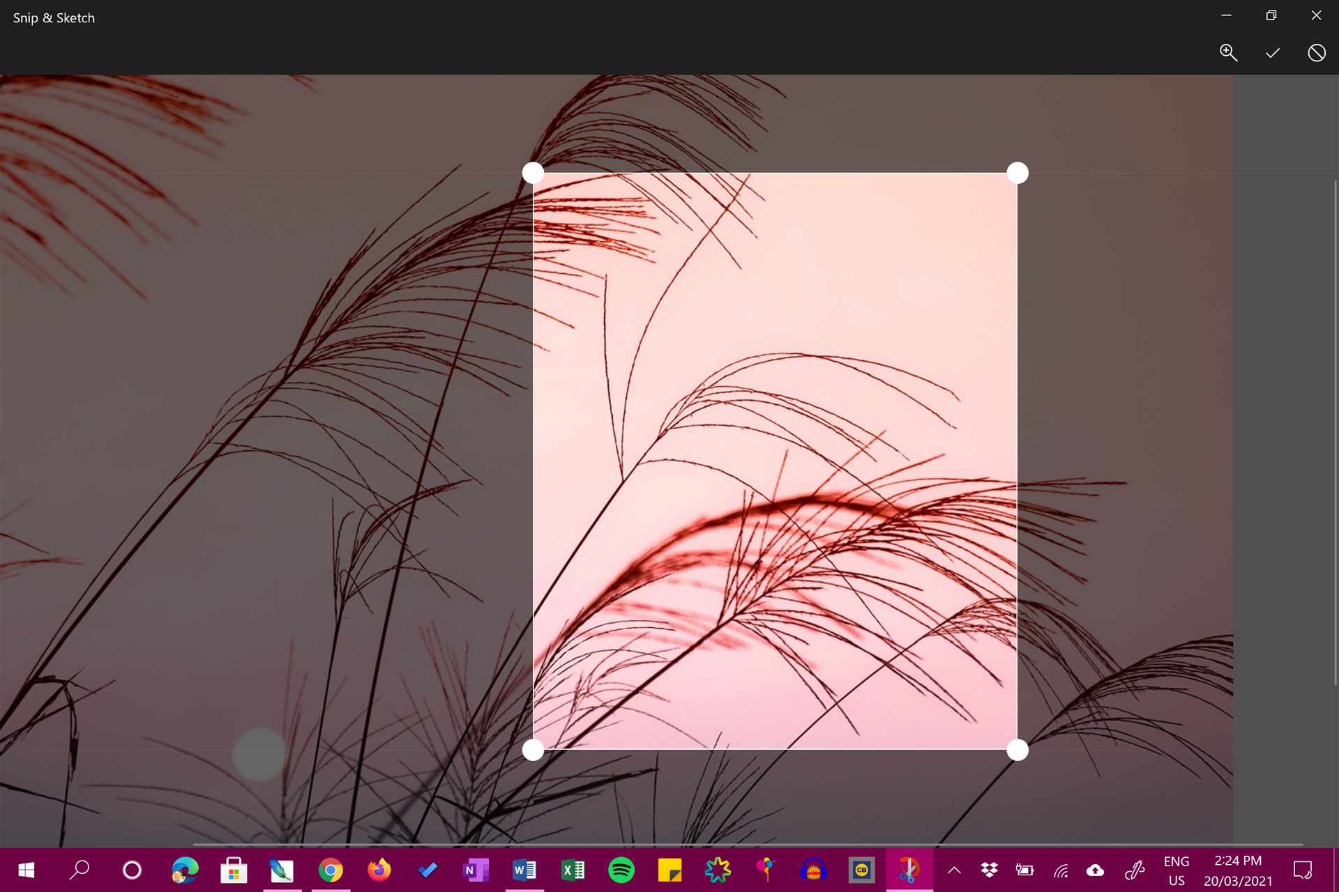 Windows 10 Snip and Sketch -sovellus.