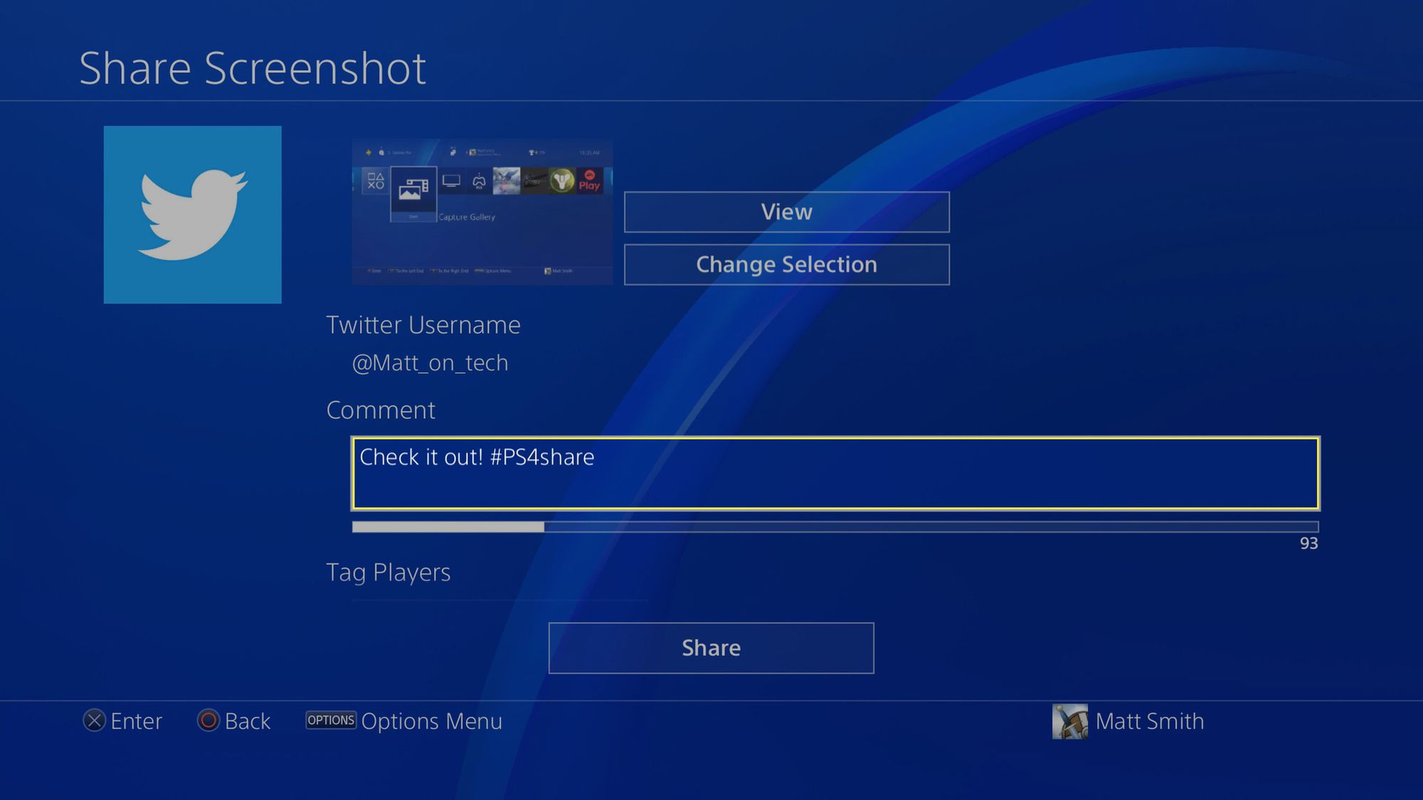 PlayStation 4 Jaa Kuvakaappaus avattiin jakaaksesi twiitin Twitterissä.