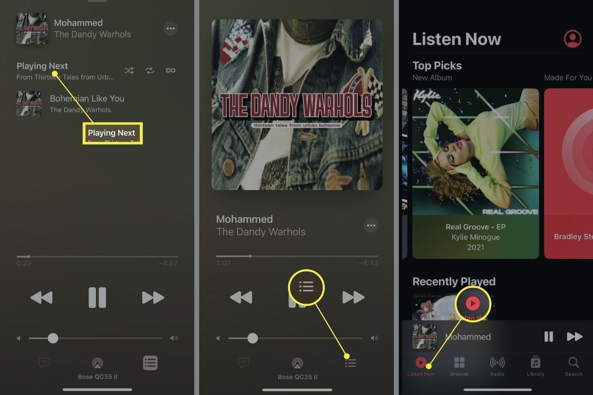 Poista automaattisen toiston asetukset käytöstä iPhonen Apple Music -sovelluksessa.