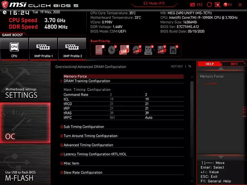 MSI-emolevyn BIOS