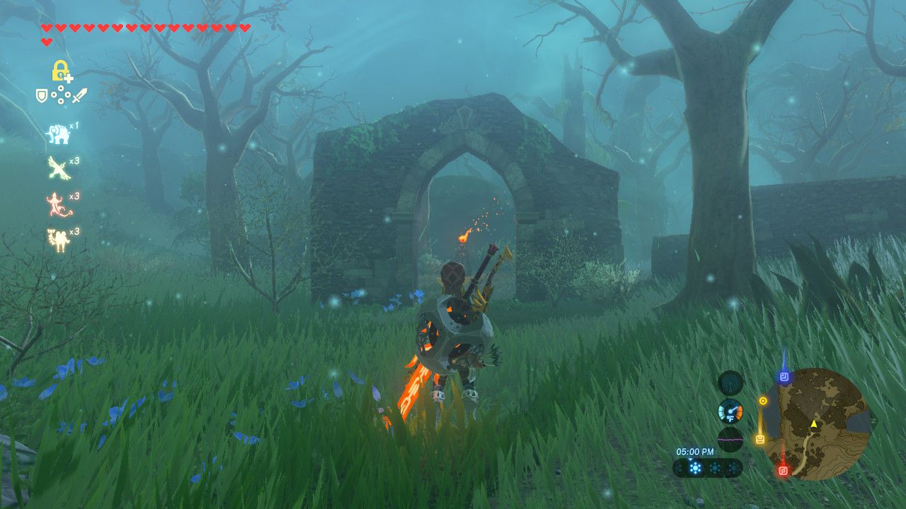 Kadonneen metsän sisääntulo elokuvassa The Legend of Zelda: Breath of the Wild