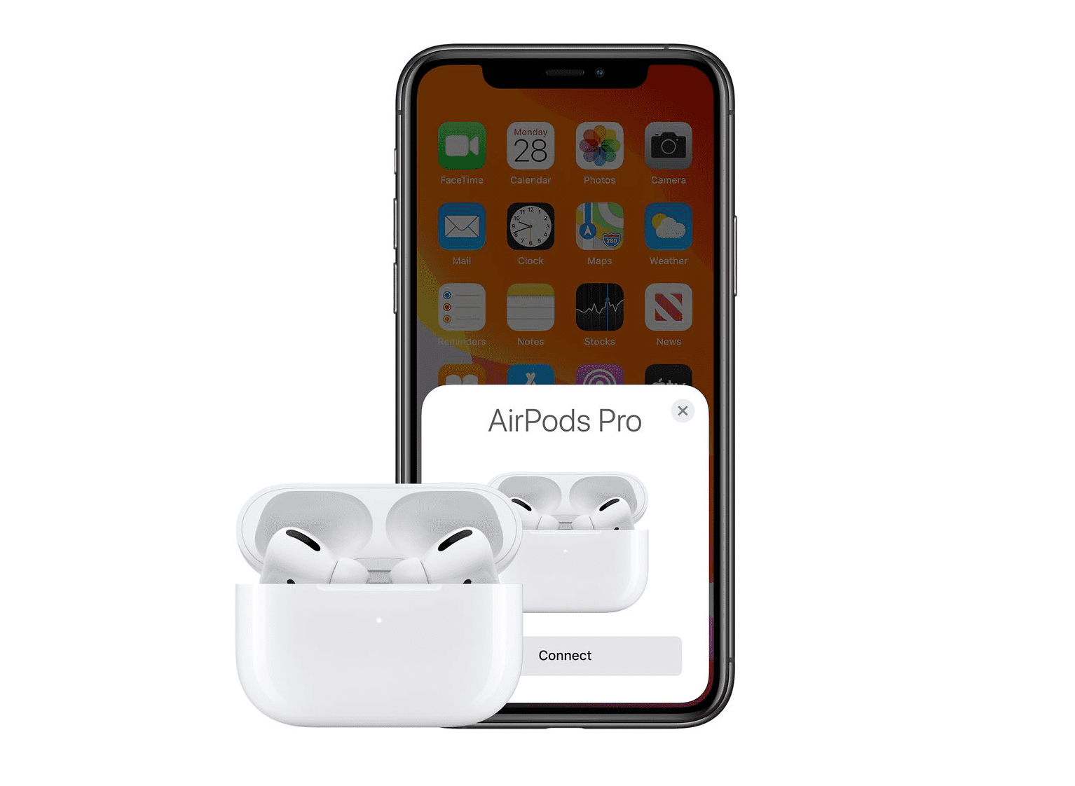 AirPods Pro yhdistettynä iPhoneen