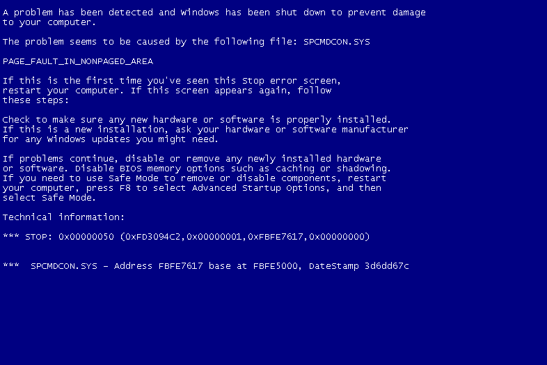 windows xp bsod error 5aa11f3443a1030036c5bdb9