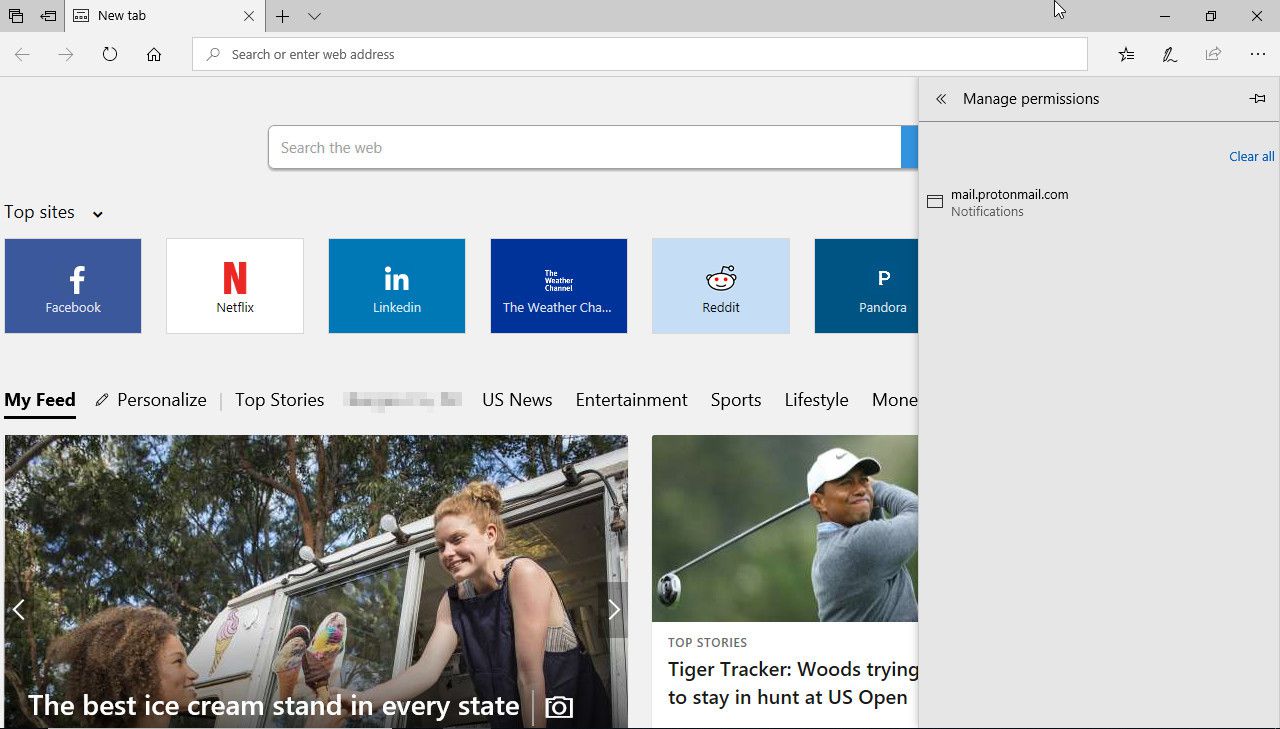 Microsoft Edge -sivuston käyttöoikeudet