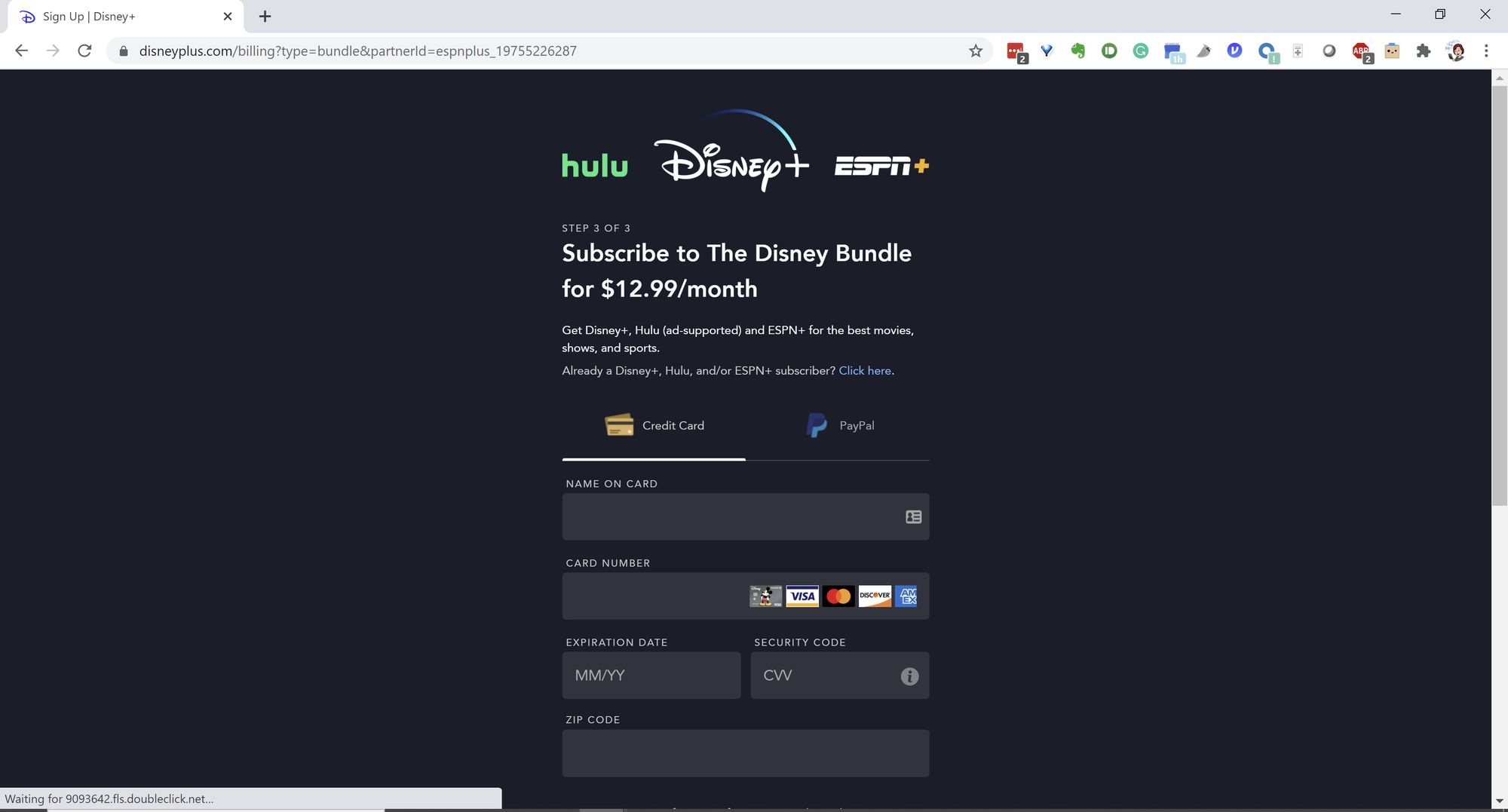 Disney+:n ja ESPN+:n lisääminen Huluun