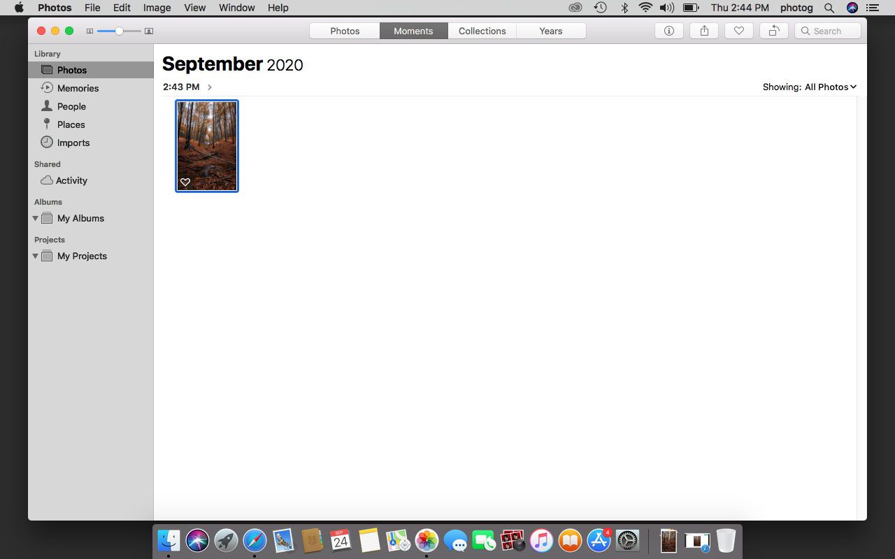 Valokuvat macOS:ssä.