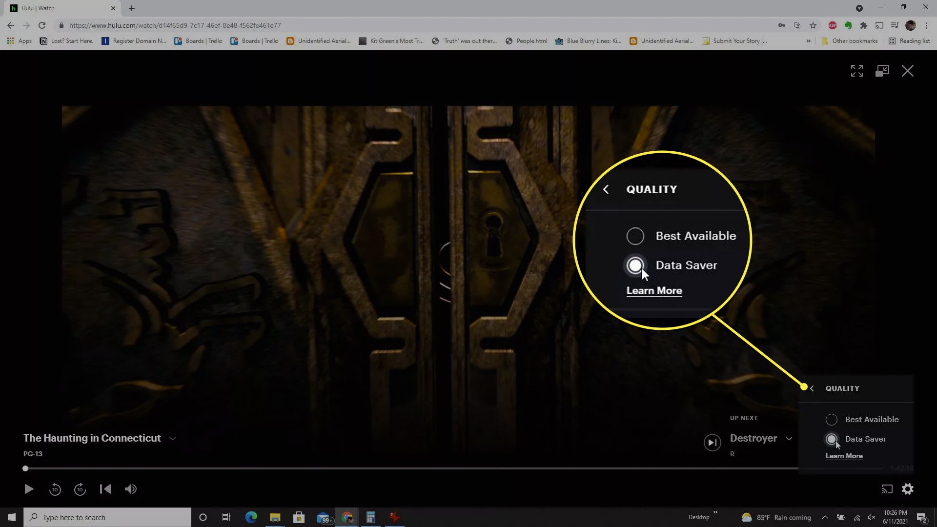 Hulu Chromecast -videon laadun säätö.