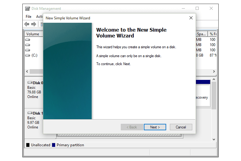 new simple volume wizard windows 10 599754d3c412440011f5d01c