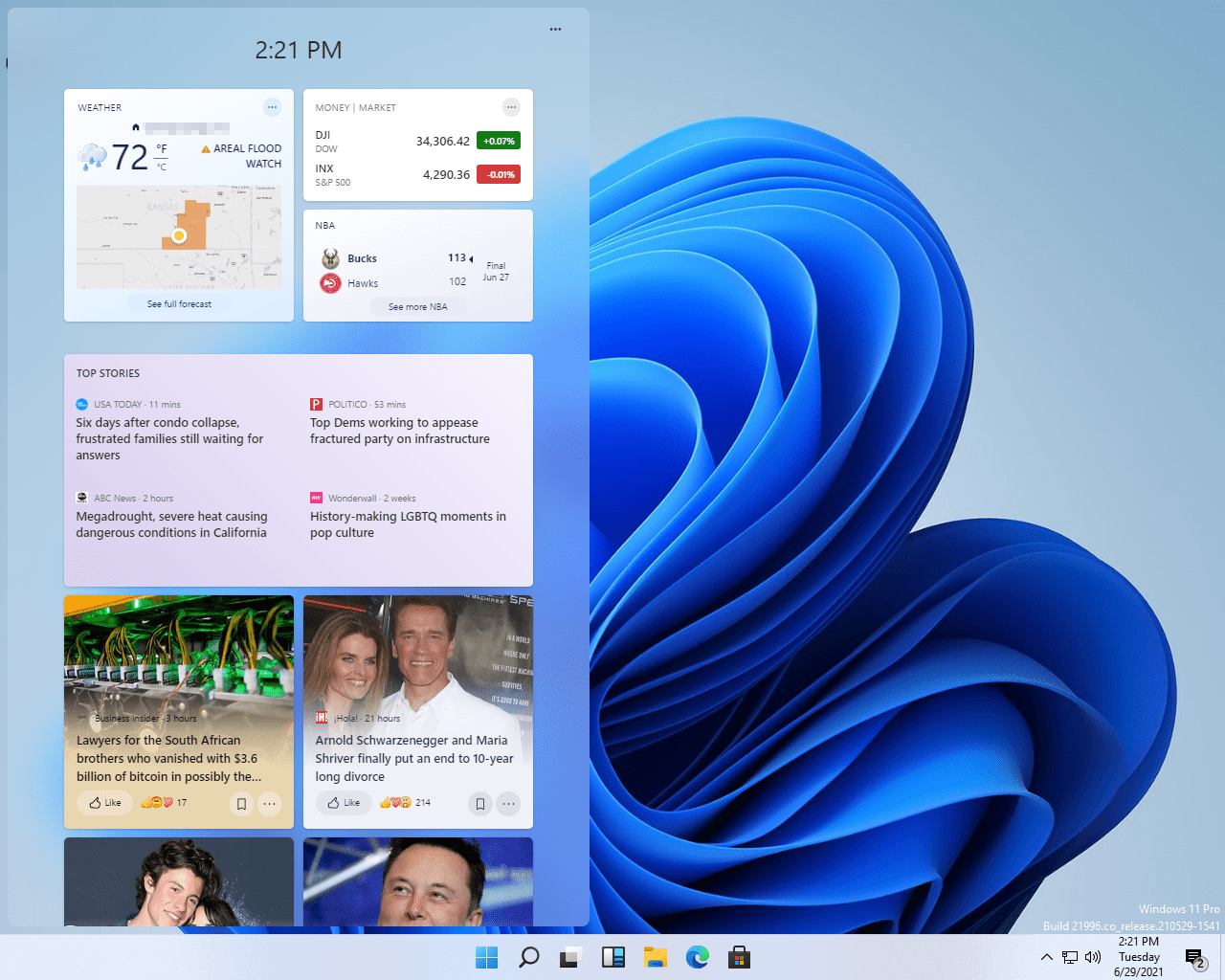 widgets menu windows 11 28856540e4734ad49ad95432dd0daec1