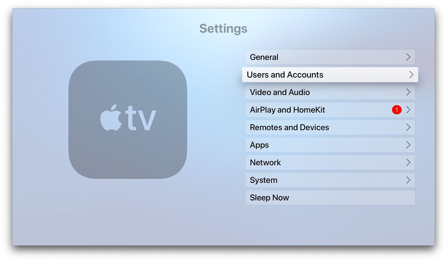 Apple TV:n asetukset