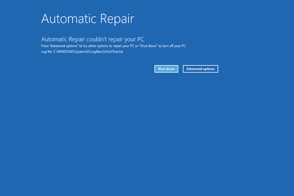 Windows 10 automaattinen korjausnäyttö