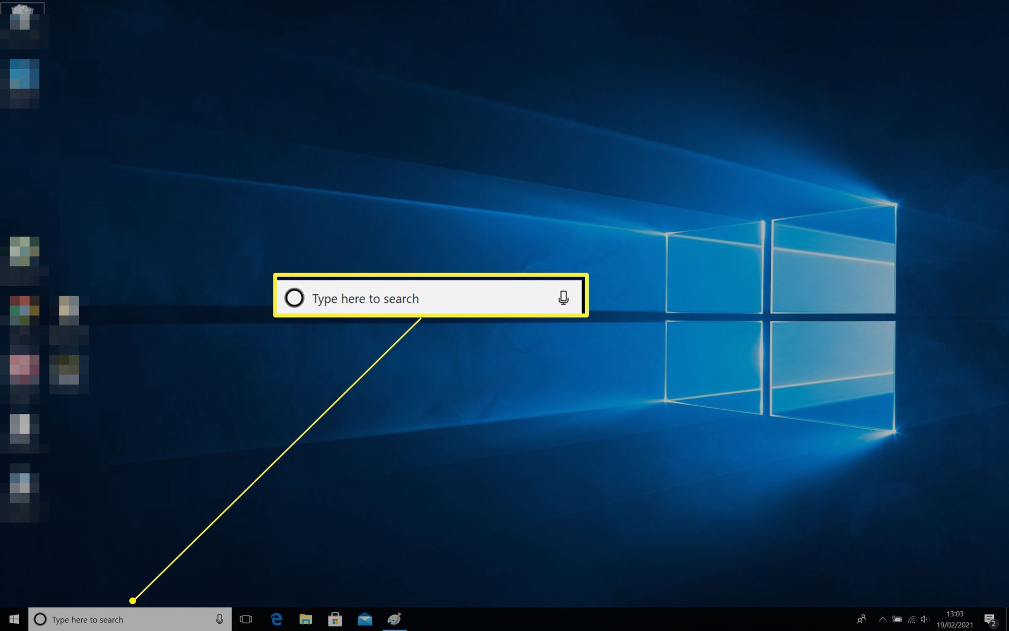 Windows 10 hakupalkki