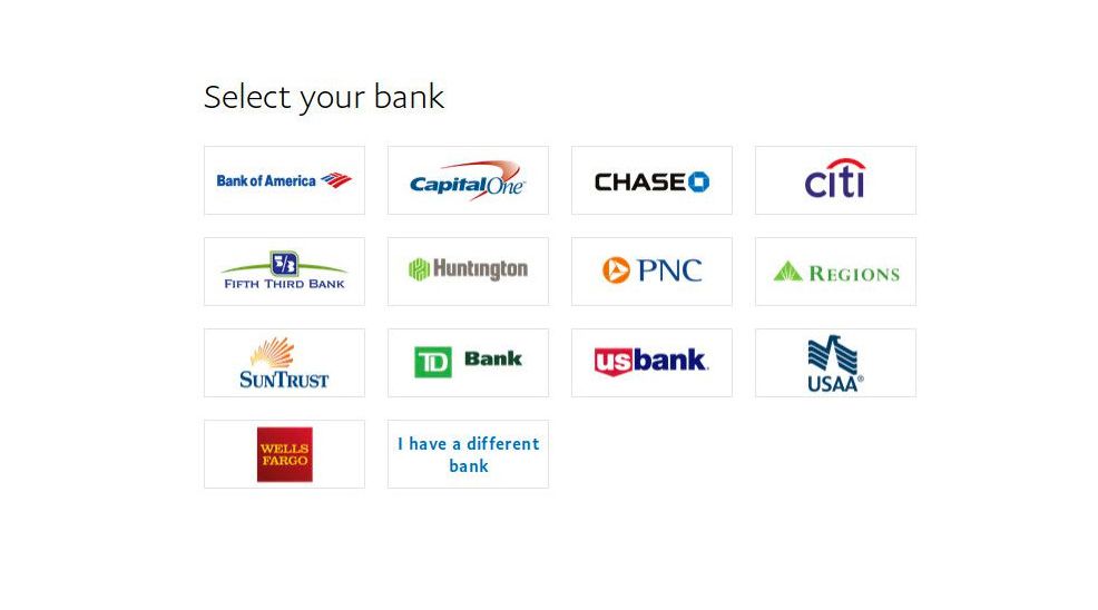 PayPal luettelo käytettävissä olevista pankeista