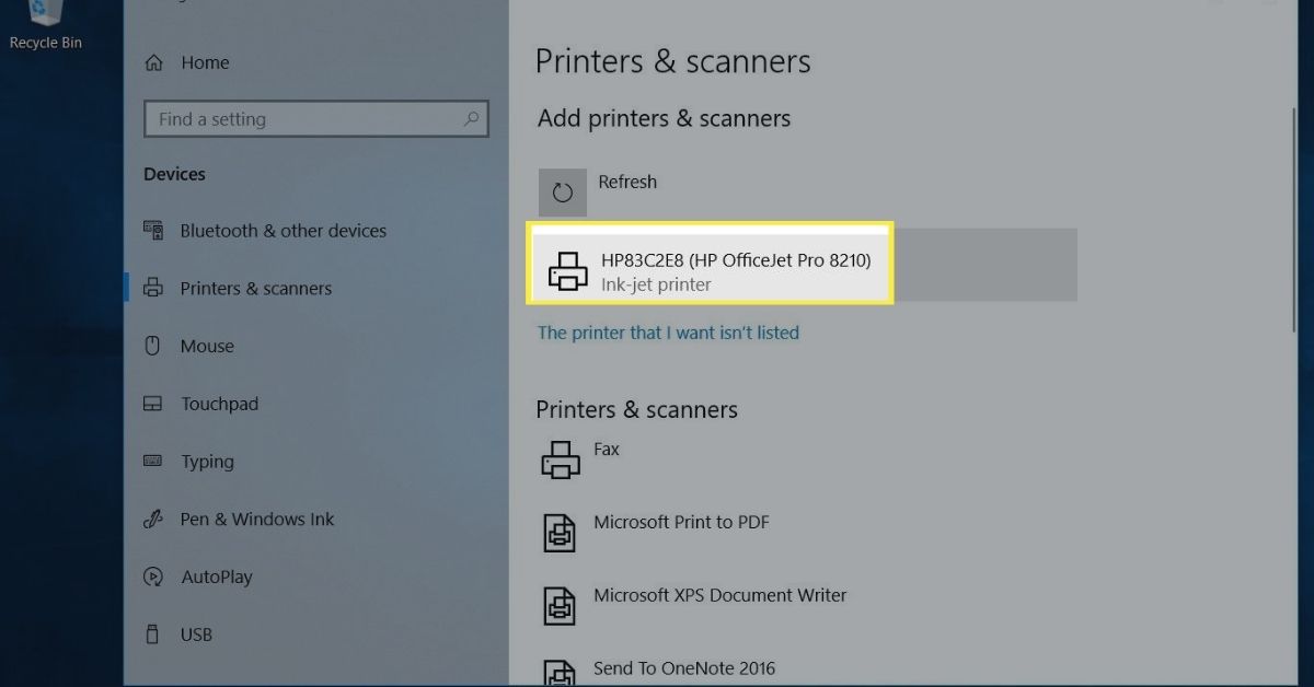 Tulostimen valinta Windows 10:ssä Tulostimet ja skannerit