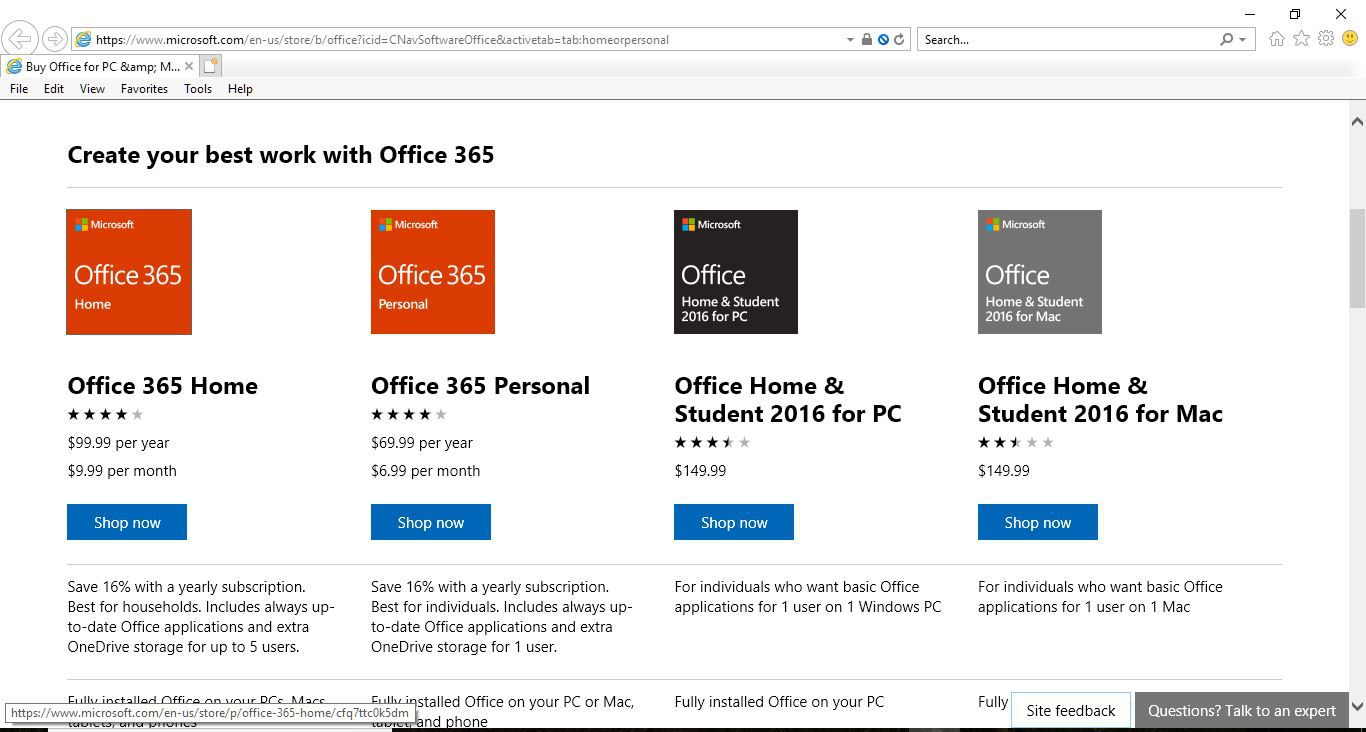 Microsoft Store, josta voit ostaa Microsoft Officen
