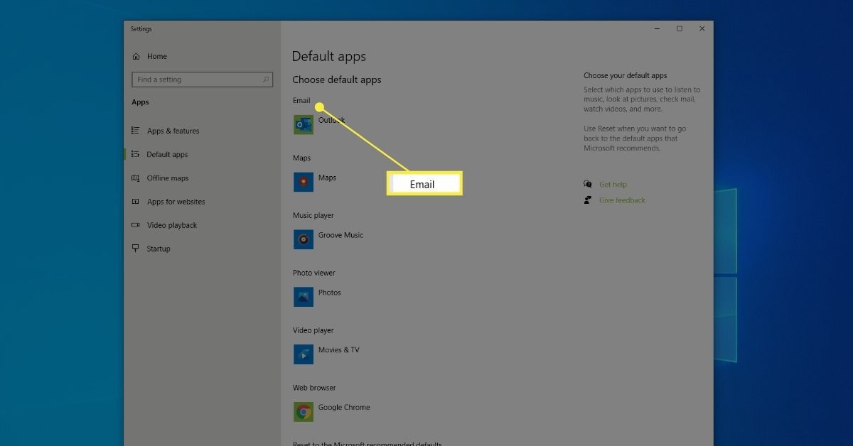 Sähköposti Windows 10:n oletussovelluksissa