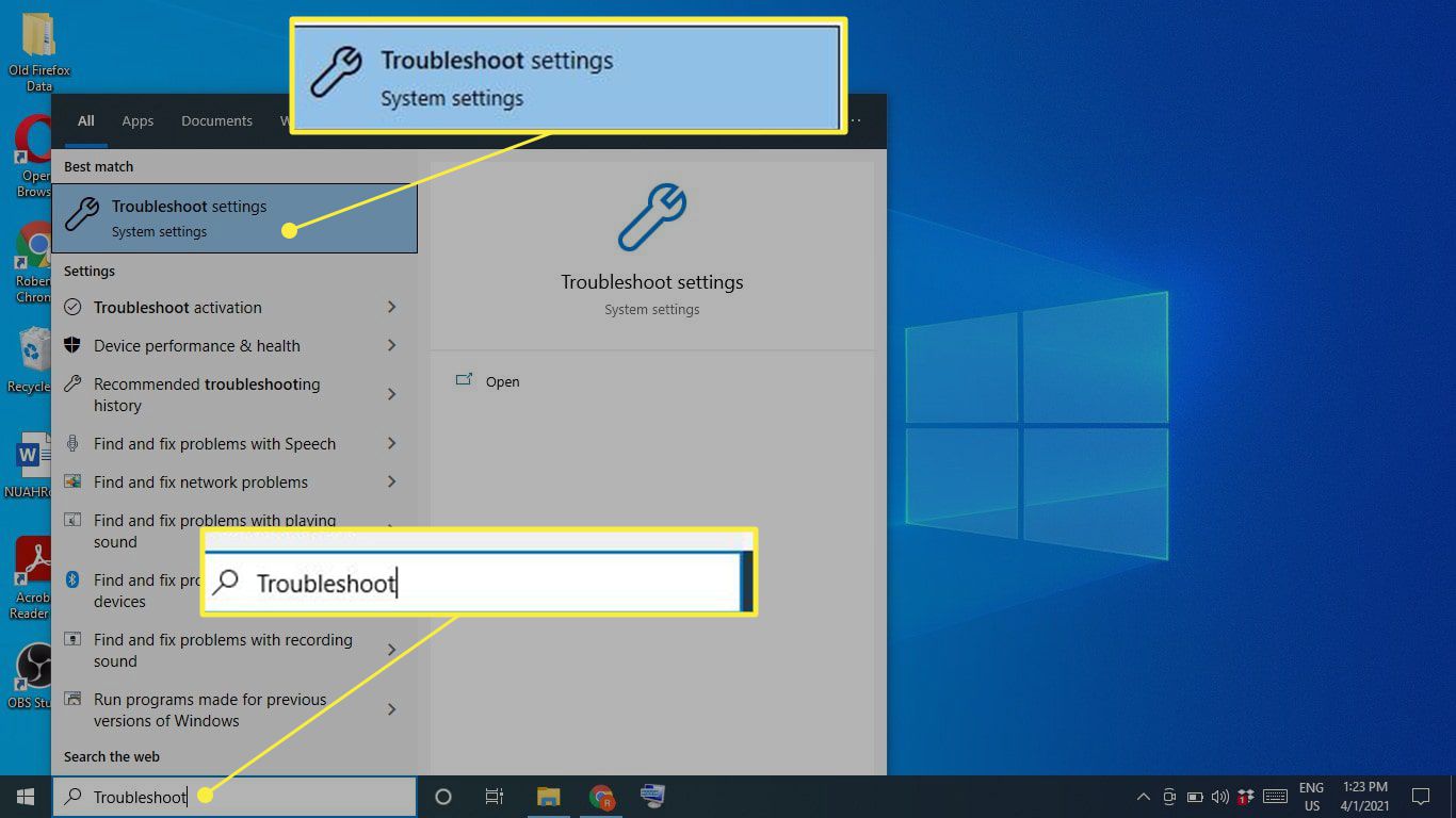 Windows 10:n hakupalkin asetusten vianmääritys