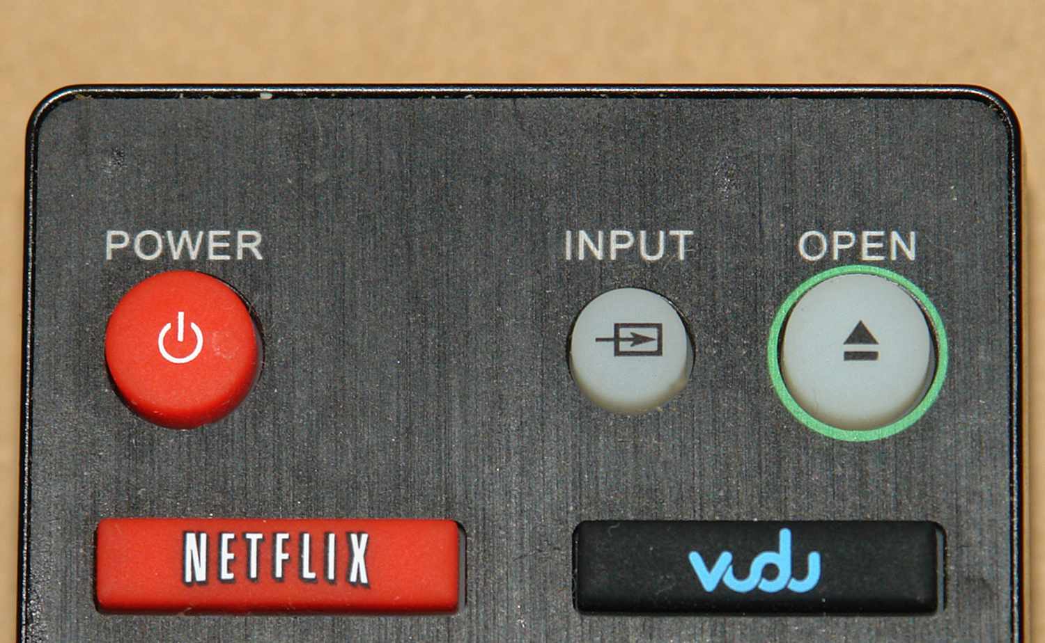 Netflix ja Vudu-painikkeet kaukosäätimessä